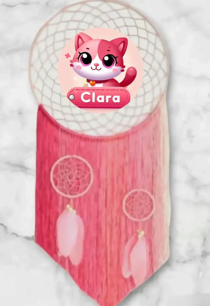 Attrape rêve Stitch rose