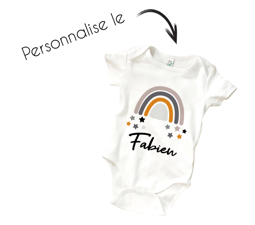 Body personnalisé bébé (Coton, 1-3 mois)
