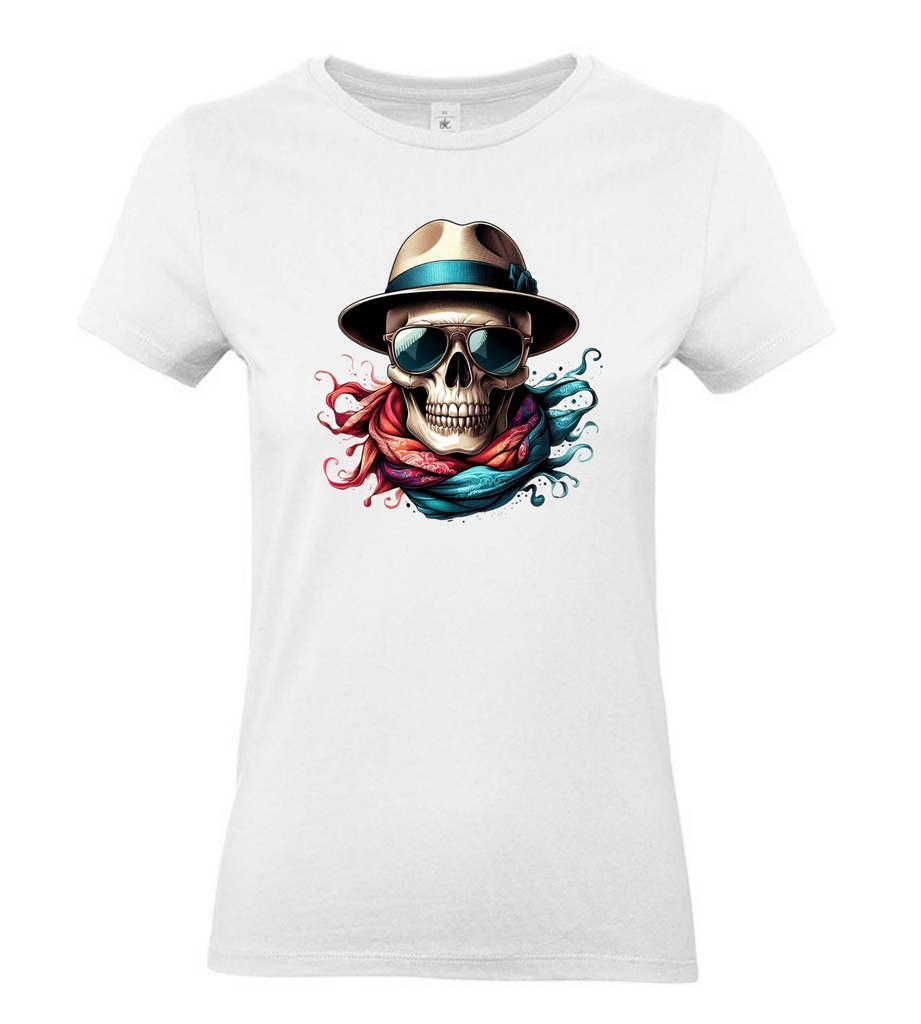 T-shirt "Tête de mort" (Blanc, Homme, XS)