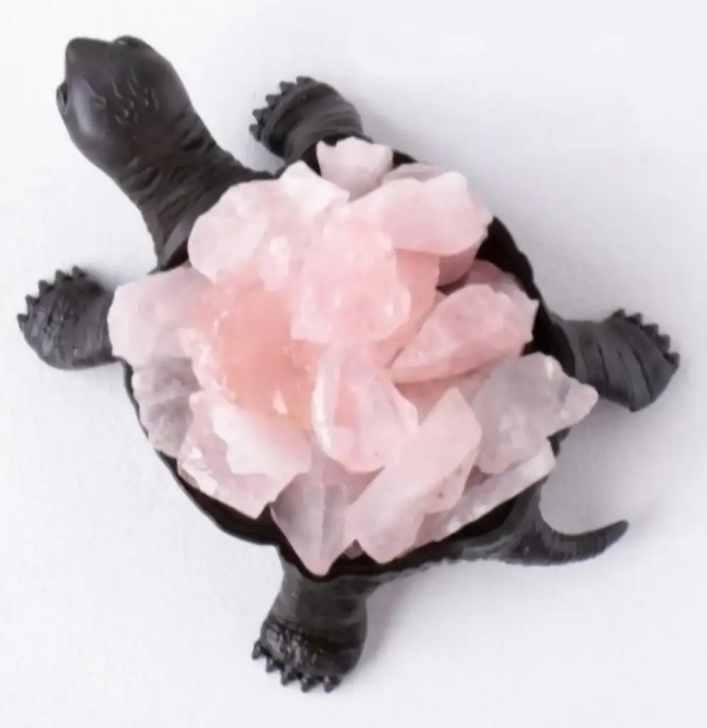 Tortue en pierres naturelles (Quartz rose)