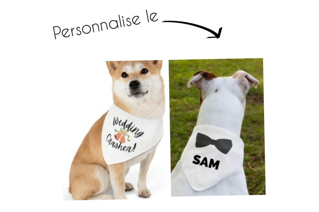 Bandana pour chien personnalisé