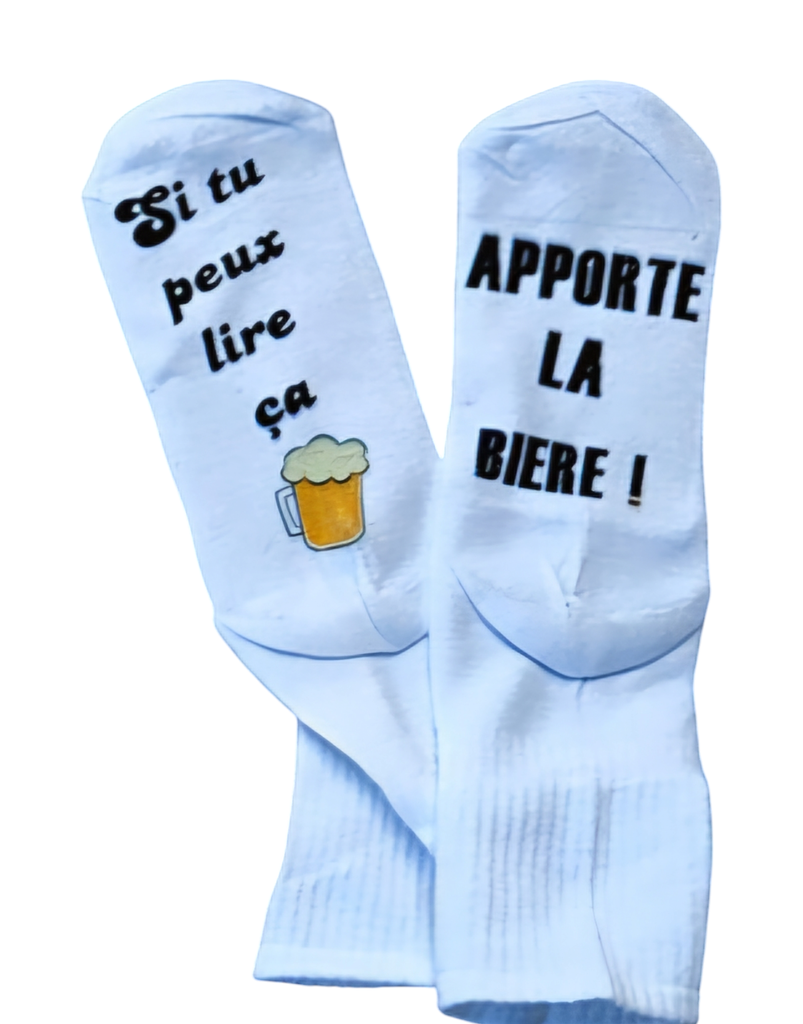 Chaussettes personnalisées "Apporte la bière"