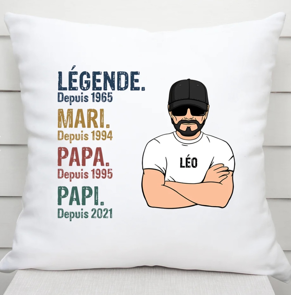 Taie d'oreiller personnalisée "Légende"