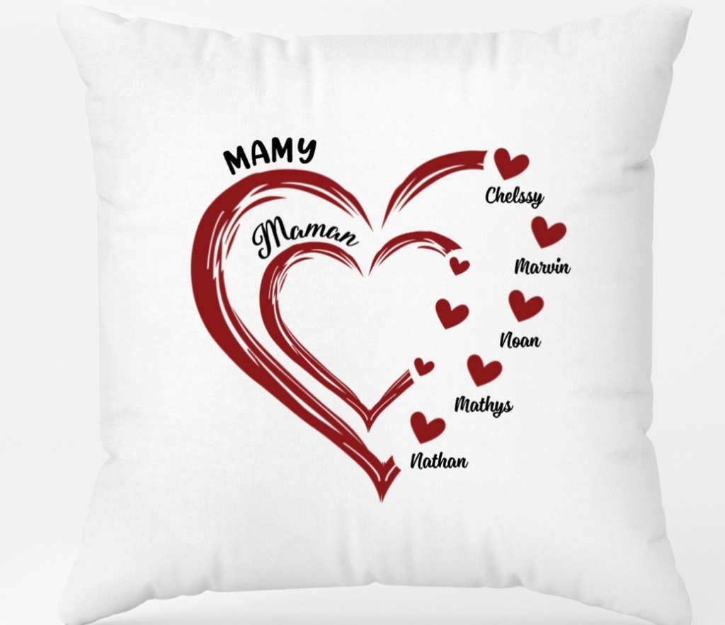 Taie d'oreiller personnalisée "Mamie & maman"