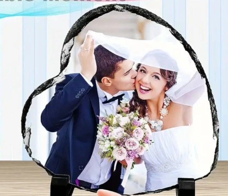 Ardoise cœur personnalisée