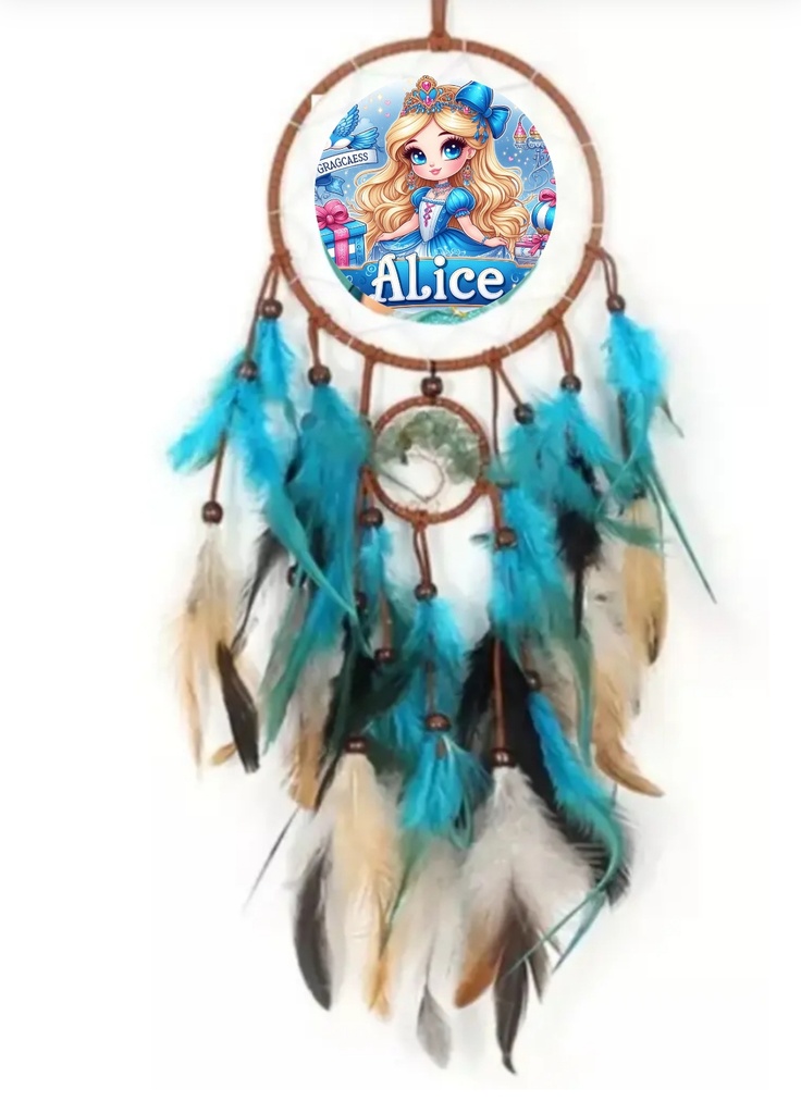 Attrape rêve bleu/brun