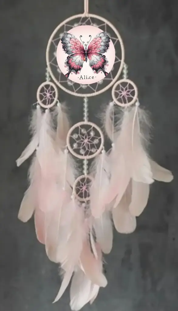 Attrape rêve beige clair