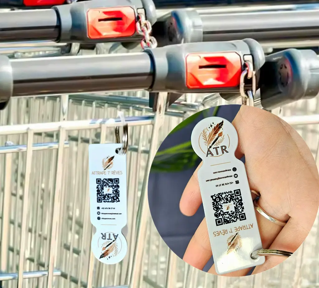 Porte clé Jeton caddie personnalisé