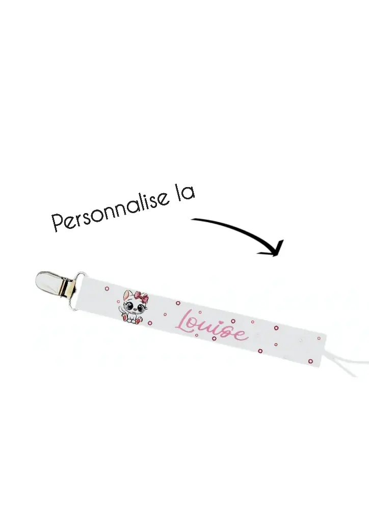 Attache tétine personnalisée