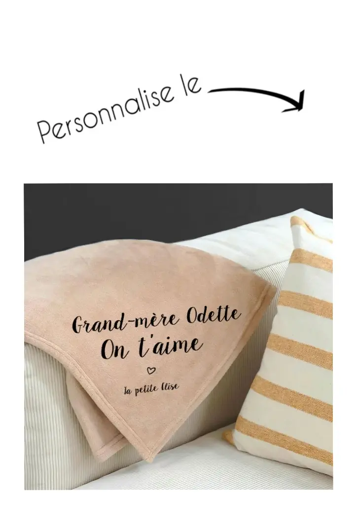 Plaid personnalisé (blanc)