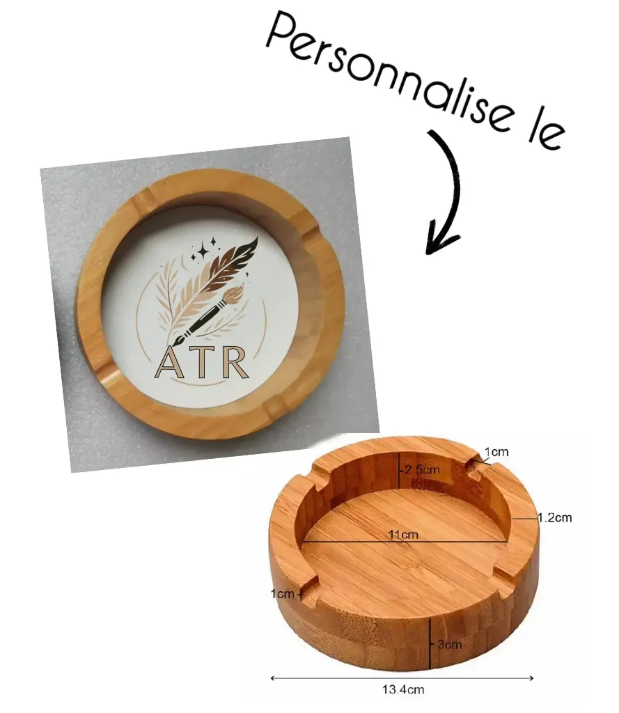 Cendrier bambou personnalise