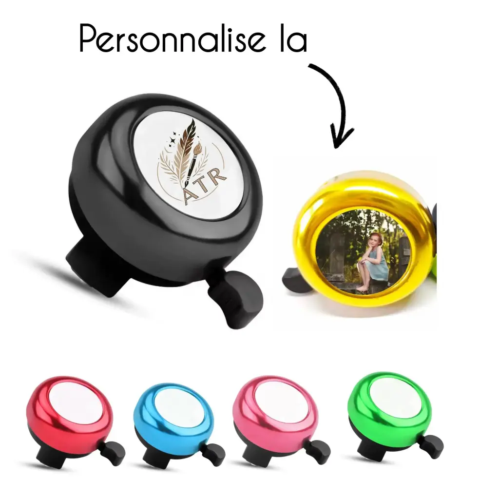 Sonnette velo personnalisé (rose)