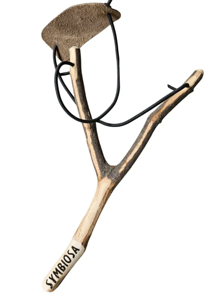 Lance pierre personnalisé bois brut