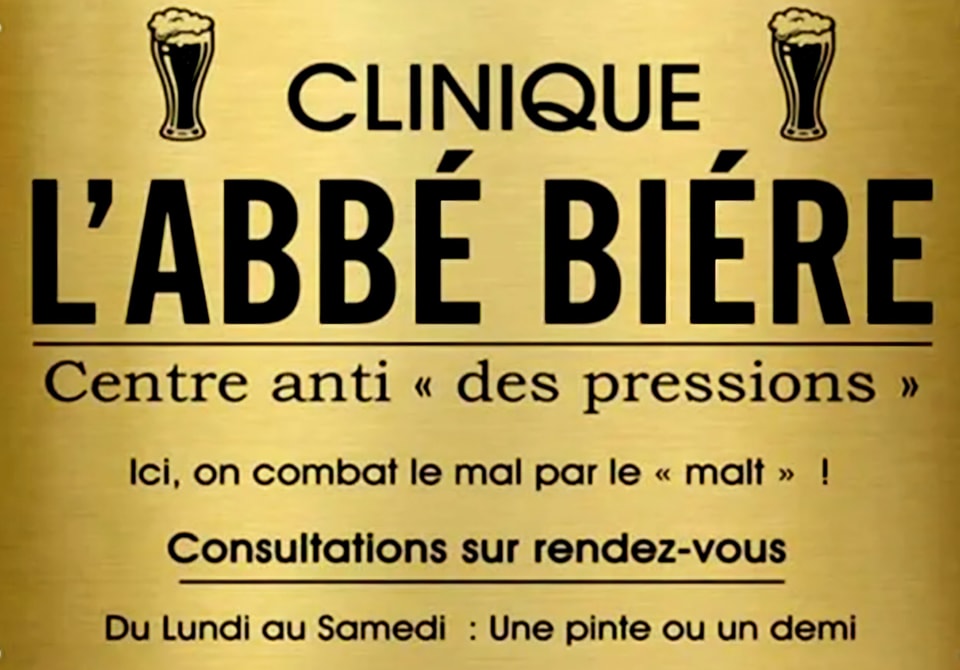 Plaque métal "L'abbé Bière"