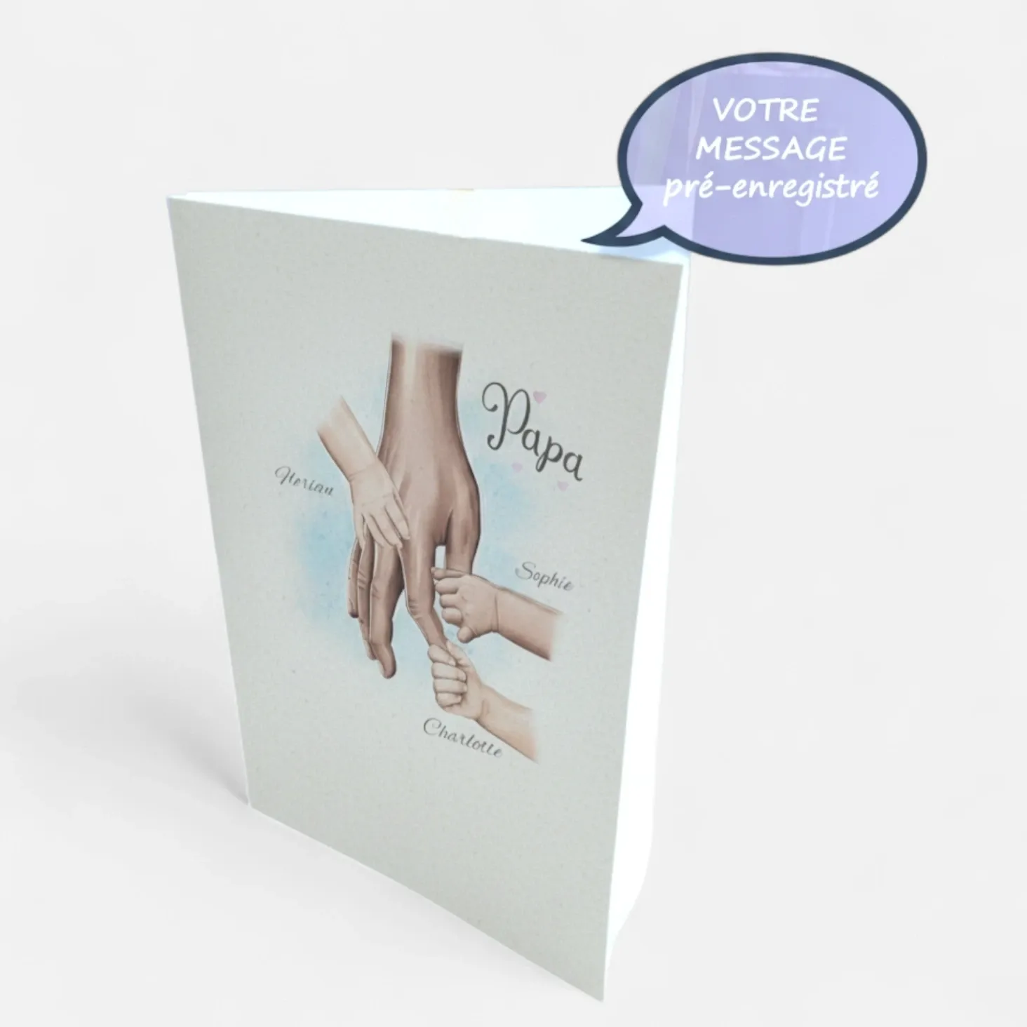 Carte personnalisée avec photo et message vocal