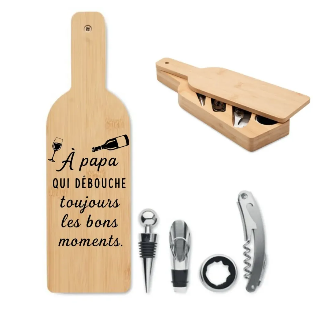 Coffret à vin en bambou-À papa