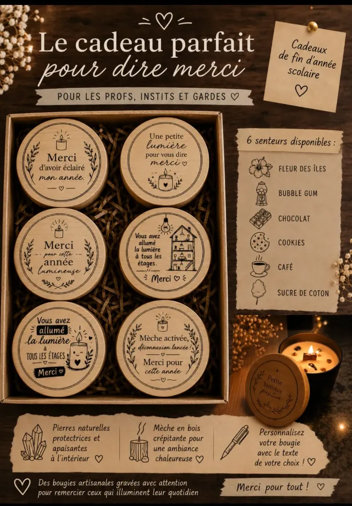 Bougie cadeau artisanale