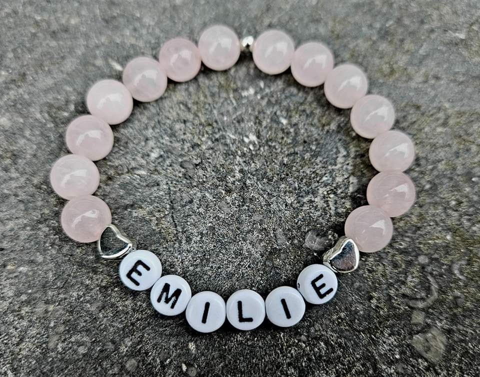 Bracelet "apaisant" quartz rose pour enfant (3-4 ans)