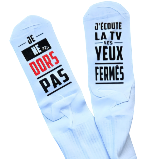 Chaussettes personnalisées "Je ne dors pas "
