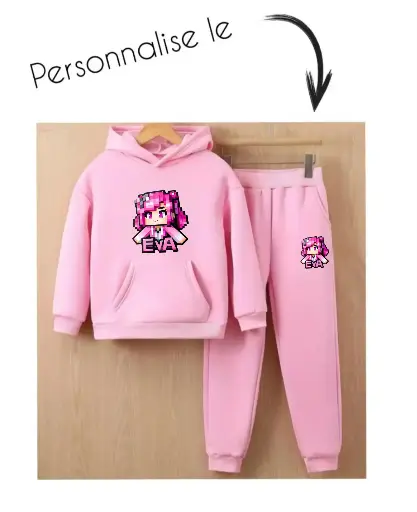 Ensemble sweat et pantalon personnalisé enfant fille