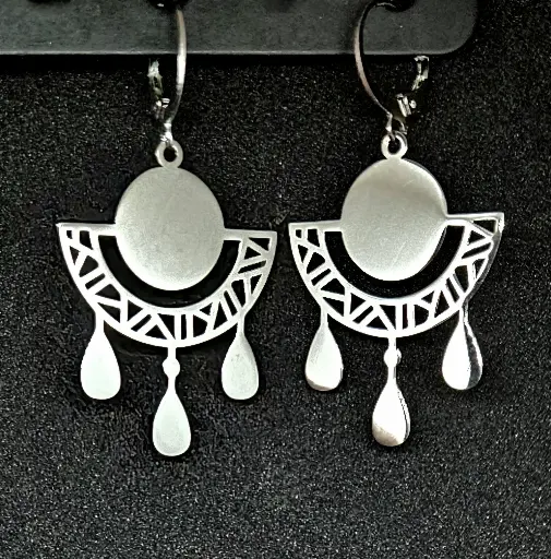 Boucles d'oreilles en acier inoxydable