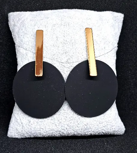 Boucles d’oreilles en acier inoxydable noir