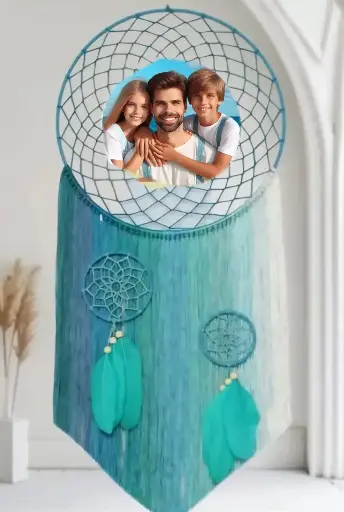 Attrape rêve Stitch bleu